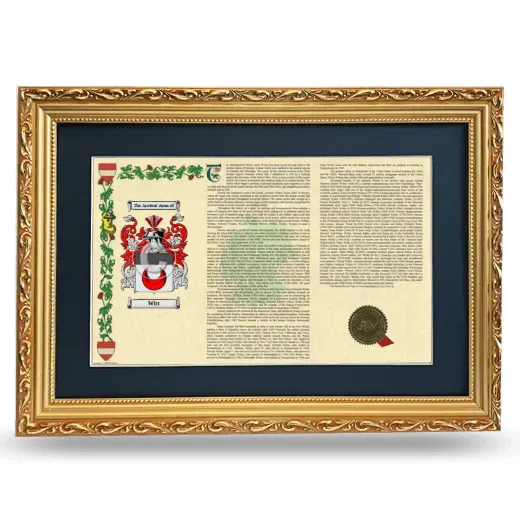 Witt Deluxe Armorial Landscape Framed - Gold