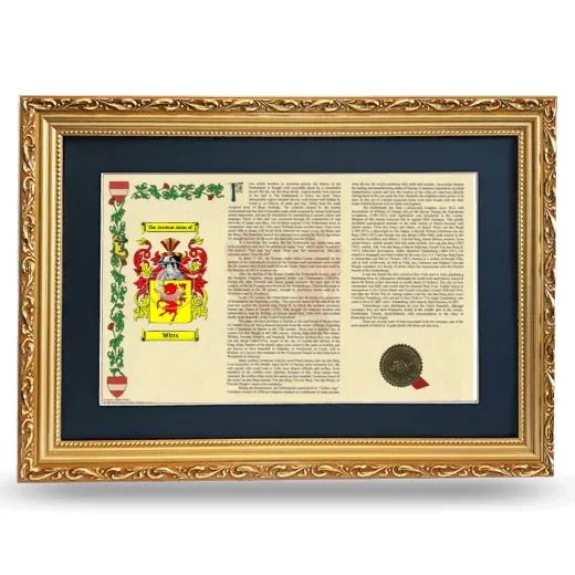 Witts Deluxe Armorial Landscape Framed - Gold