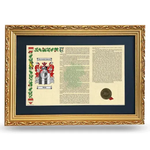 Woit Deluxe Armorial Landscape Framed - Gold