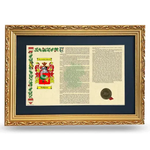 Wolfgram Deluxe Armorial Landscape Framed - Gold