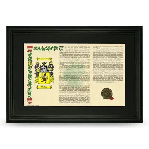 Wolfing Deluxe Armorial Landscape Framed- Black