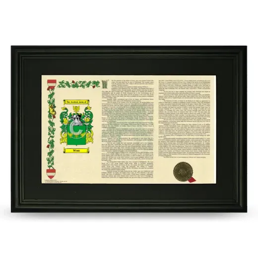 Wom Deluxe Armorial Landscape Framed- Black