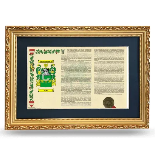 Wom Deluxe Armorial Landscape Framed - Gold