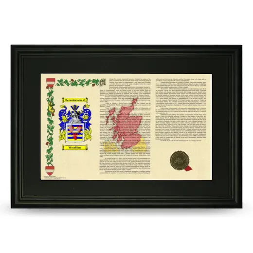 Woodbine Deluxe Armorial Landscape Framed- Black