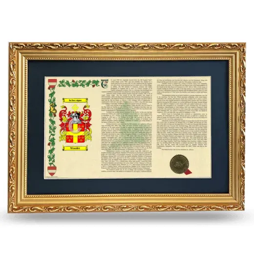 Wooder Deluxe Armorial Landscape Framed - Gold