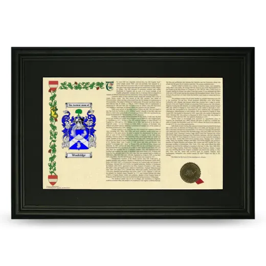 Woolridge Deluxe Armorial Landscape Framed- Black