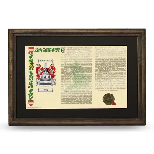 Worg Deluxe Armorial Landscape Framed - Brown