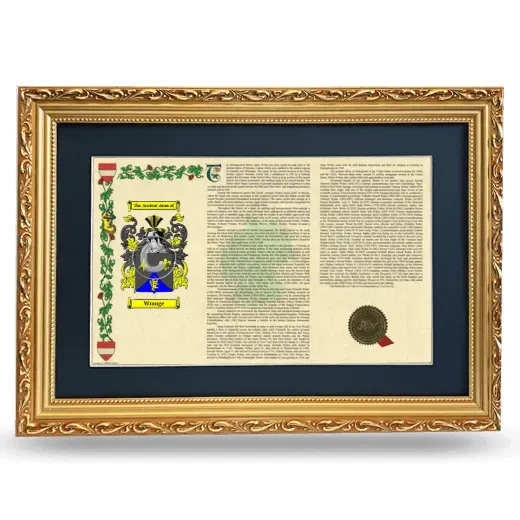 Wrange Deluxe Armorial Landscape Framed - Gold