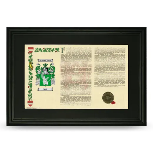 Wulf Deluxe Armorial Landscape Framed- Black