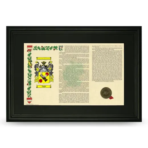 Yagle Deluxe Armorial Landscape Framed- Black