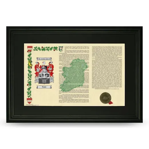 Yeate Deluxe Armorial Landscape Framed- Black