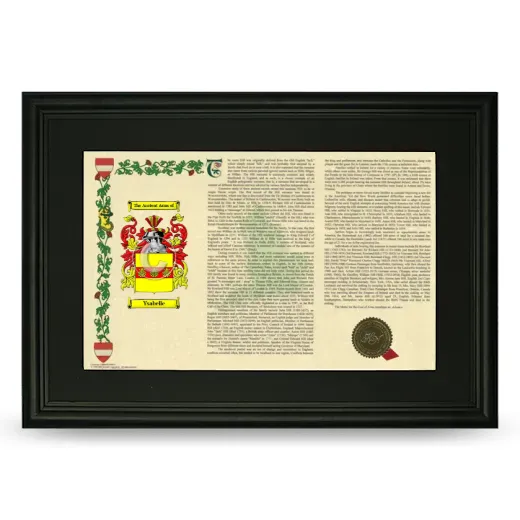 Ysabelle Deluxe Armorial Landscape Framed- Black