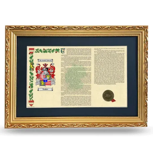 Yunker Deluxe Armorial Landscape Framed - Gold