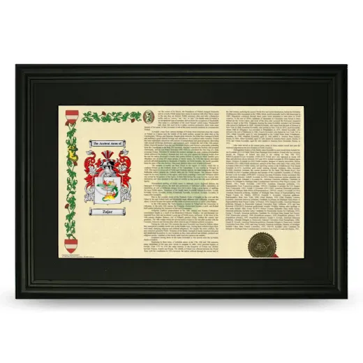 Zajac Deluxe Armorial Landscape Framed- Black