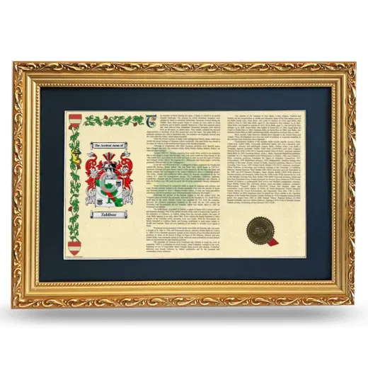 Zaldivar Deluxe Armorial Landscape Framed - Gold