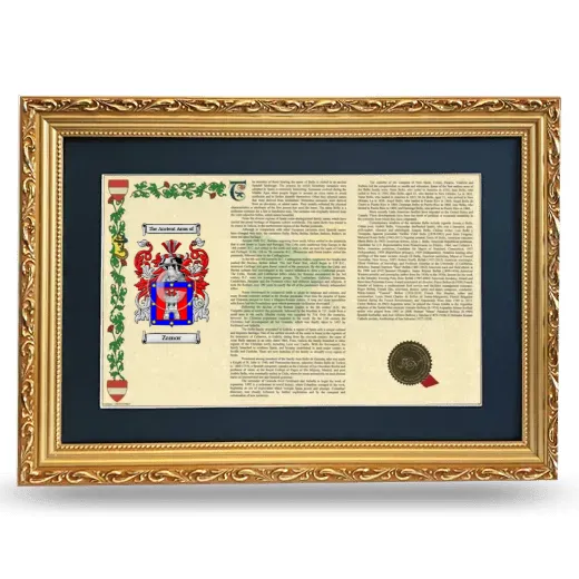 Zamor Deluxe Armorial Landscape Framed - Gold