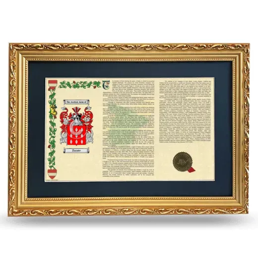 Zarate Deluxe Armorial Landscape Framed - Gold