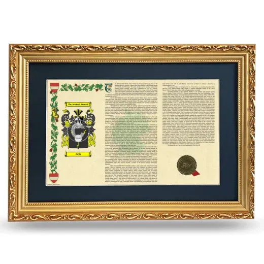 Zeis Deluxe Armorial Landscape Framed - Gold