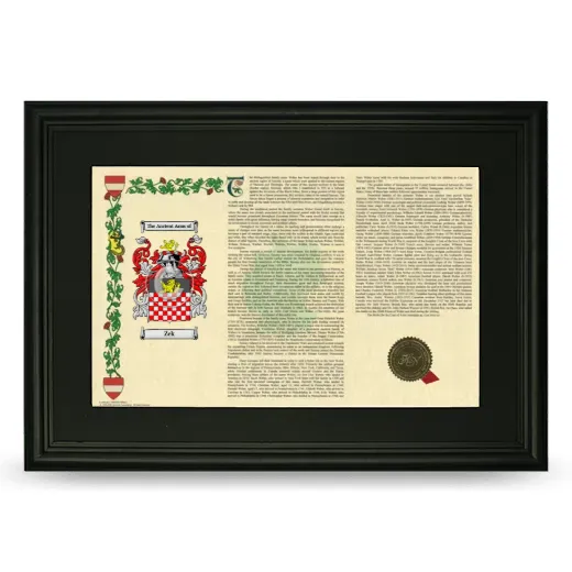 Zek Deluxe Armorial Landscape Framed- Black