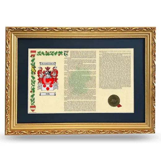 Zella Deluxe Armorial Landscape Framed - Gold
