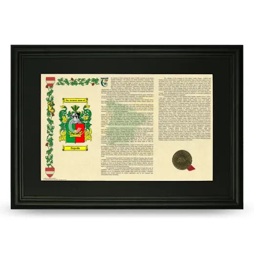 Zepeda Deluxe Armorial Landscape Framed- Black
