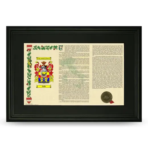 Zolla Deluxe Armorial Landscape Framed- Black