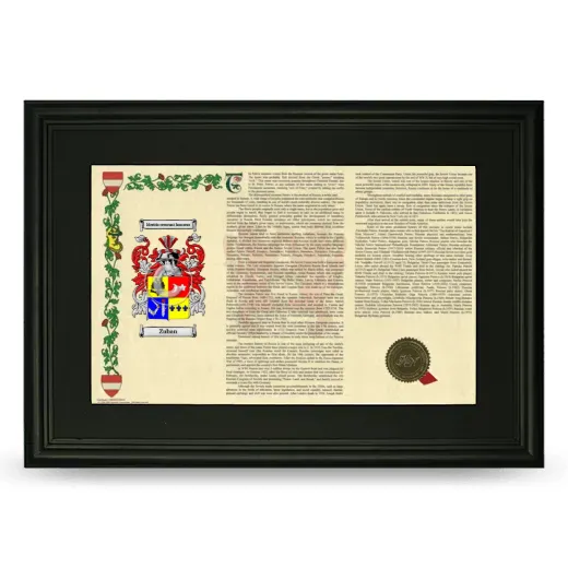 Zuban Deluxe Armorial Landscape Framed- Black