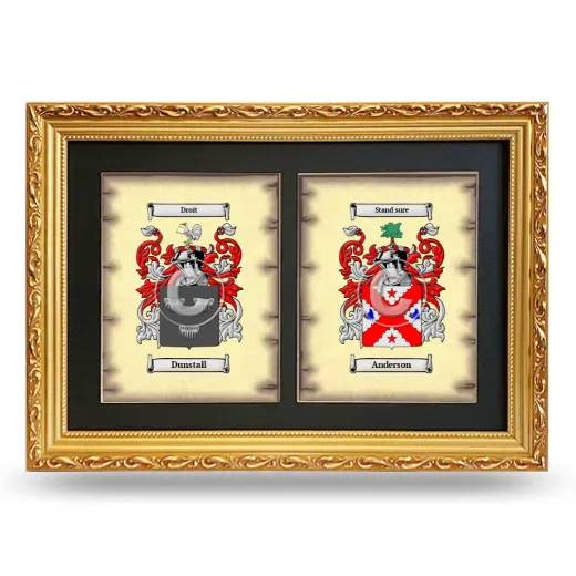 Double Coat of Arms Framed - Gold
