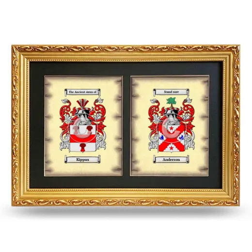 Double Coat of Arms Framed - Gold