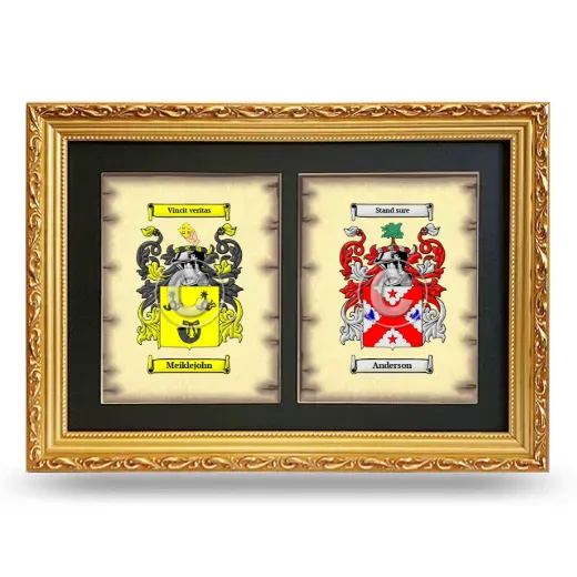 Double Coat of Arms Framed - Gold