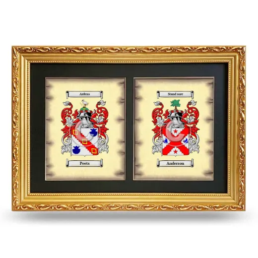 Double Coat of Arms Framed - Gold