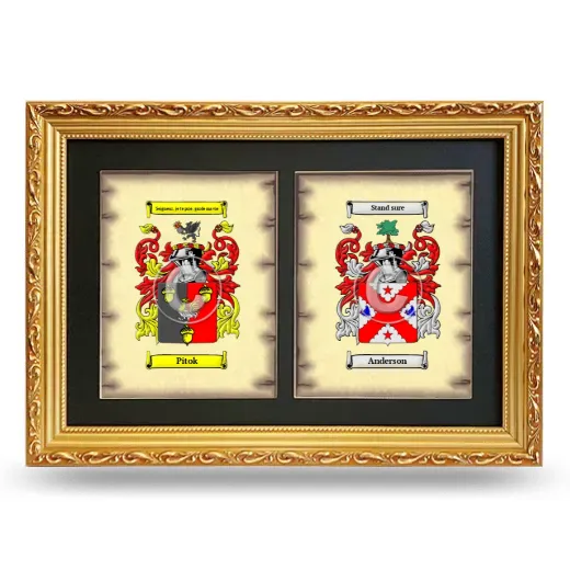 Double Coat of Arms Framed - Gold