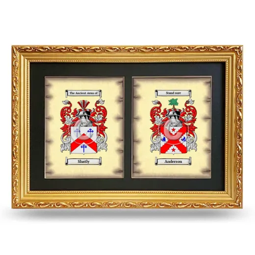 Double Coat of Arms Framed - Gold