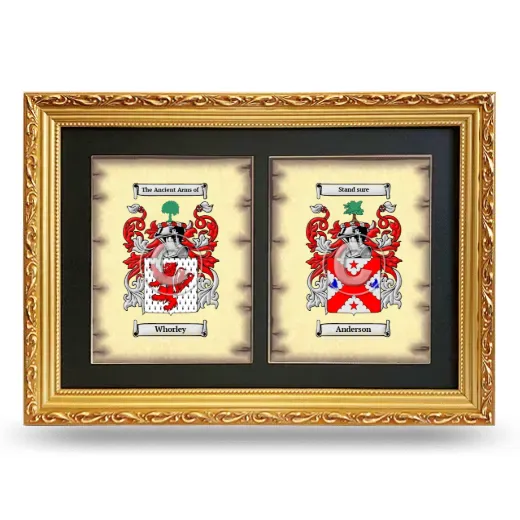 Double Coat of Arms Framed - Gold