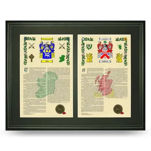 Double Armorial History Framed-Black