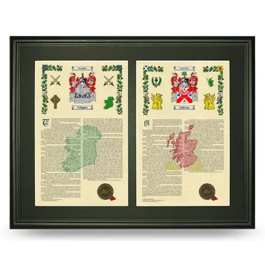 Double Armorial History Framed-Black