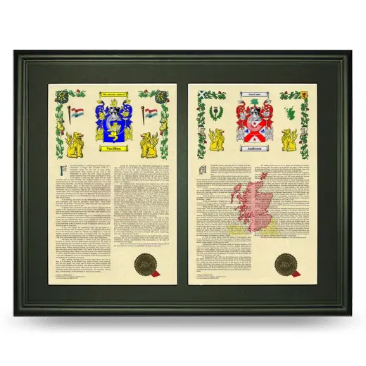 Double Armorial History Framed-Black