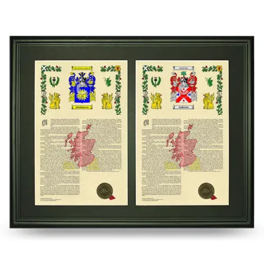 Double Armorial History Framed-Black