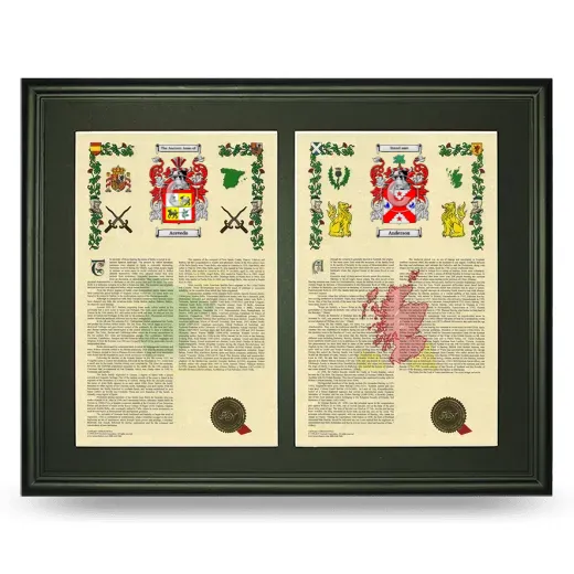 Double Armorial History Framed-Black