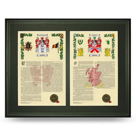 Double Armorial History Framed-Black
