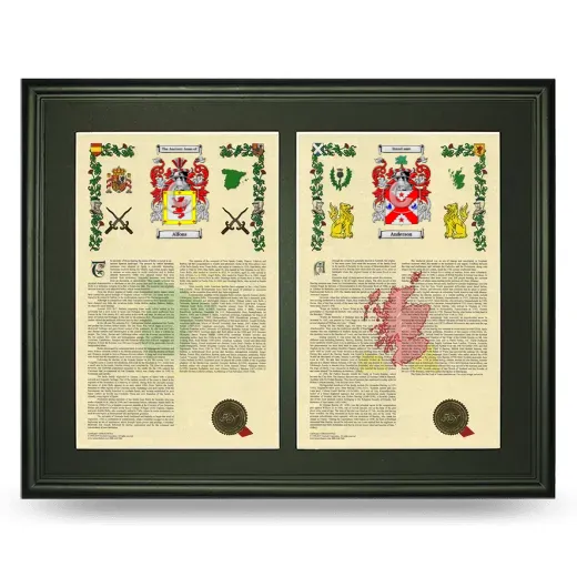 Double Armorial History Framed-Black