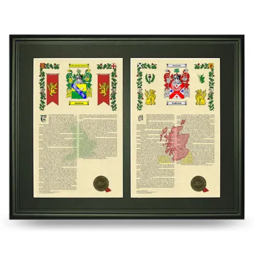 Double Armorial History Framed-Black