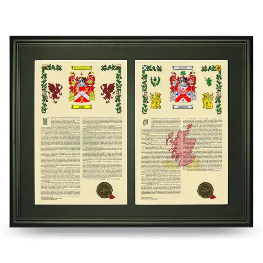 Double Armorial History Framed-Black