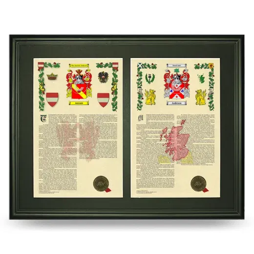 Double Armorial History Framed-Black