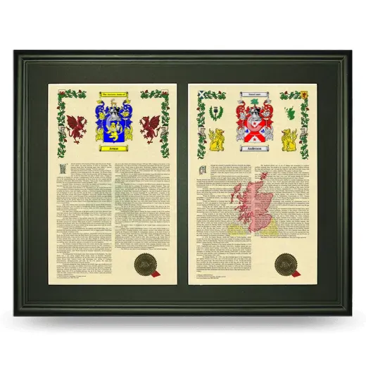 Double Armorial History Framed-Black