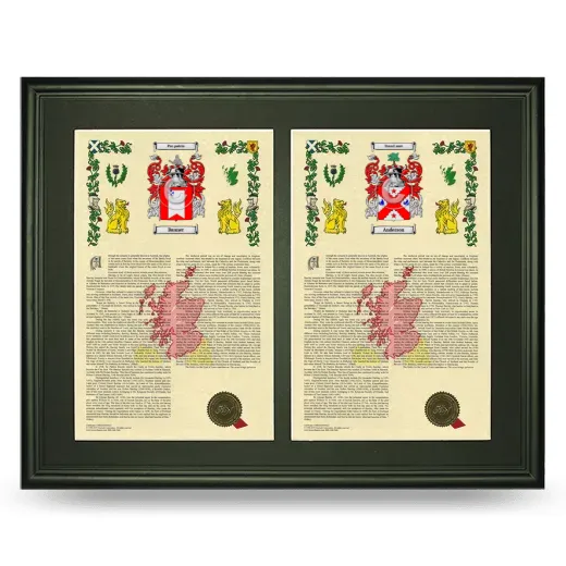 Double Armorial History Framed-Black