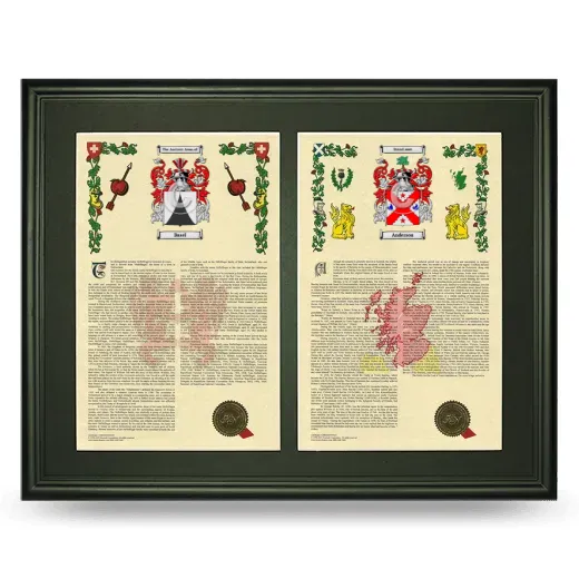 Double Armorial History Framed-Black