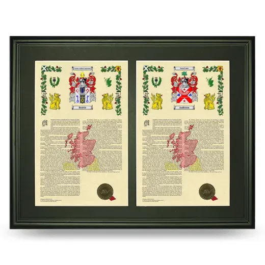 Double Armorial History Framed-Black