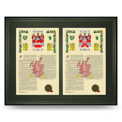 Double Armorial History Framed-Black