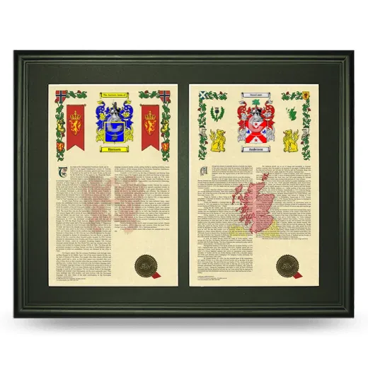 Double Armorial History Framed-Black